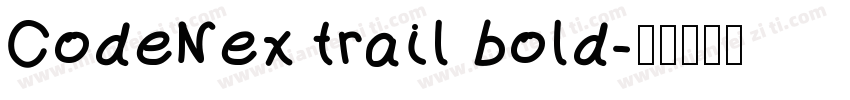 CodeNex trail bold字体转换